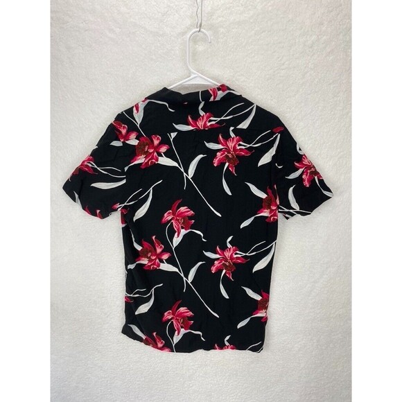 Express Floral Hawaiian Shirt Men’s Size XS Rayon Short Sleeve Button Up NWT - Picture 7 of 7
